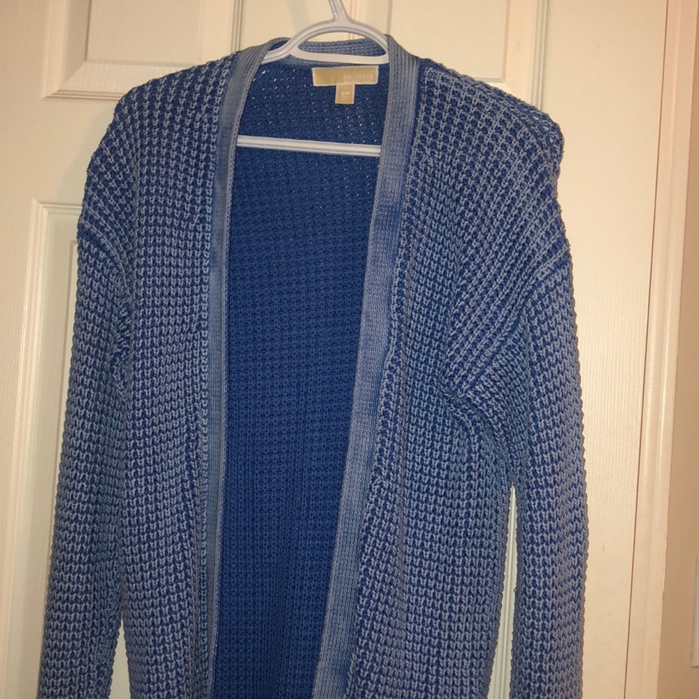 Michael Kors blue Denim Wash Cardigan